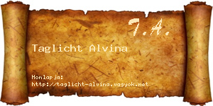 Taglicht Alvina névjegykártya